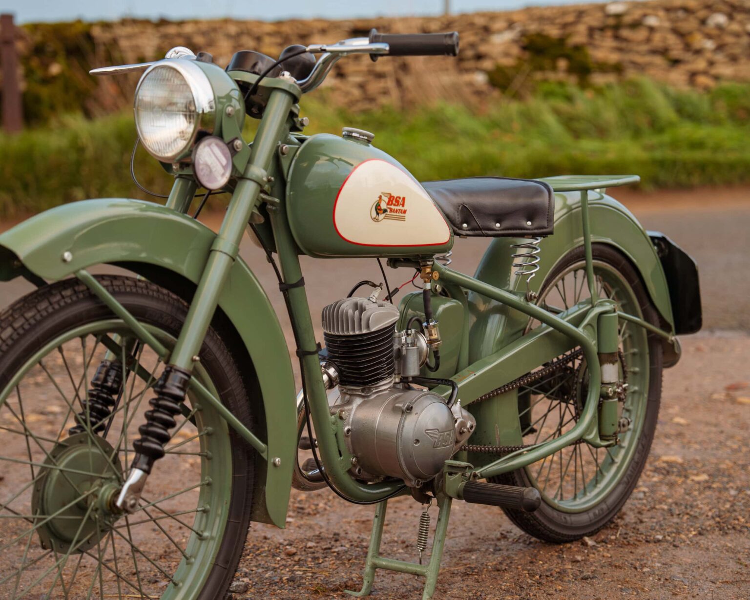 Classic BSA motorcycle with retro design and vintage appeal.