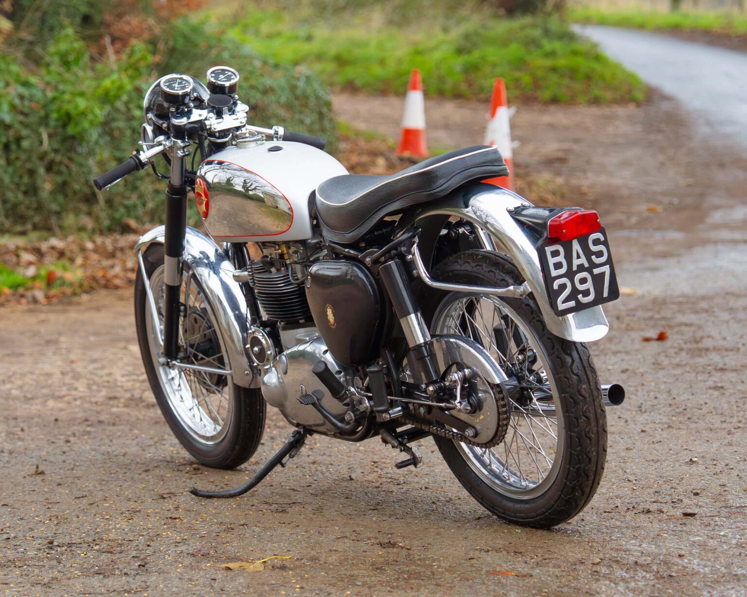Vintage bike for classic motor racing events in the UK.
