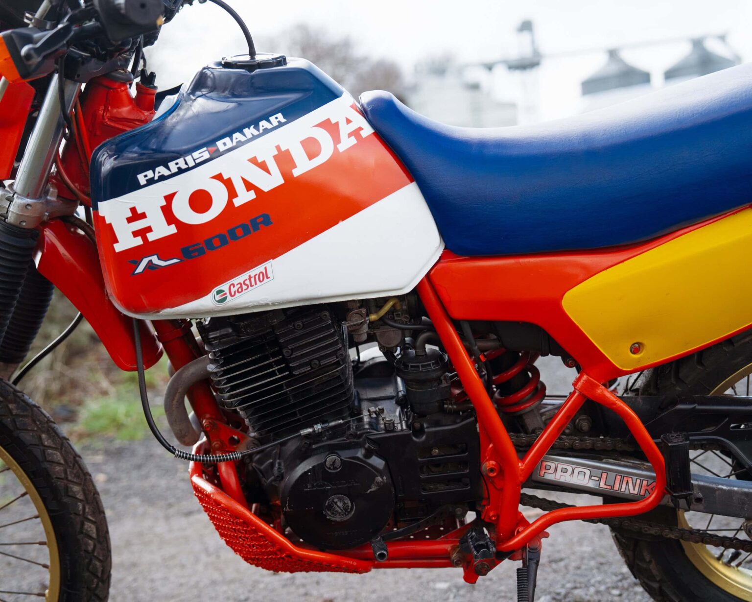 Honda CR500R motocross bike for classic racing, featuring vintage design and performance.