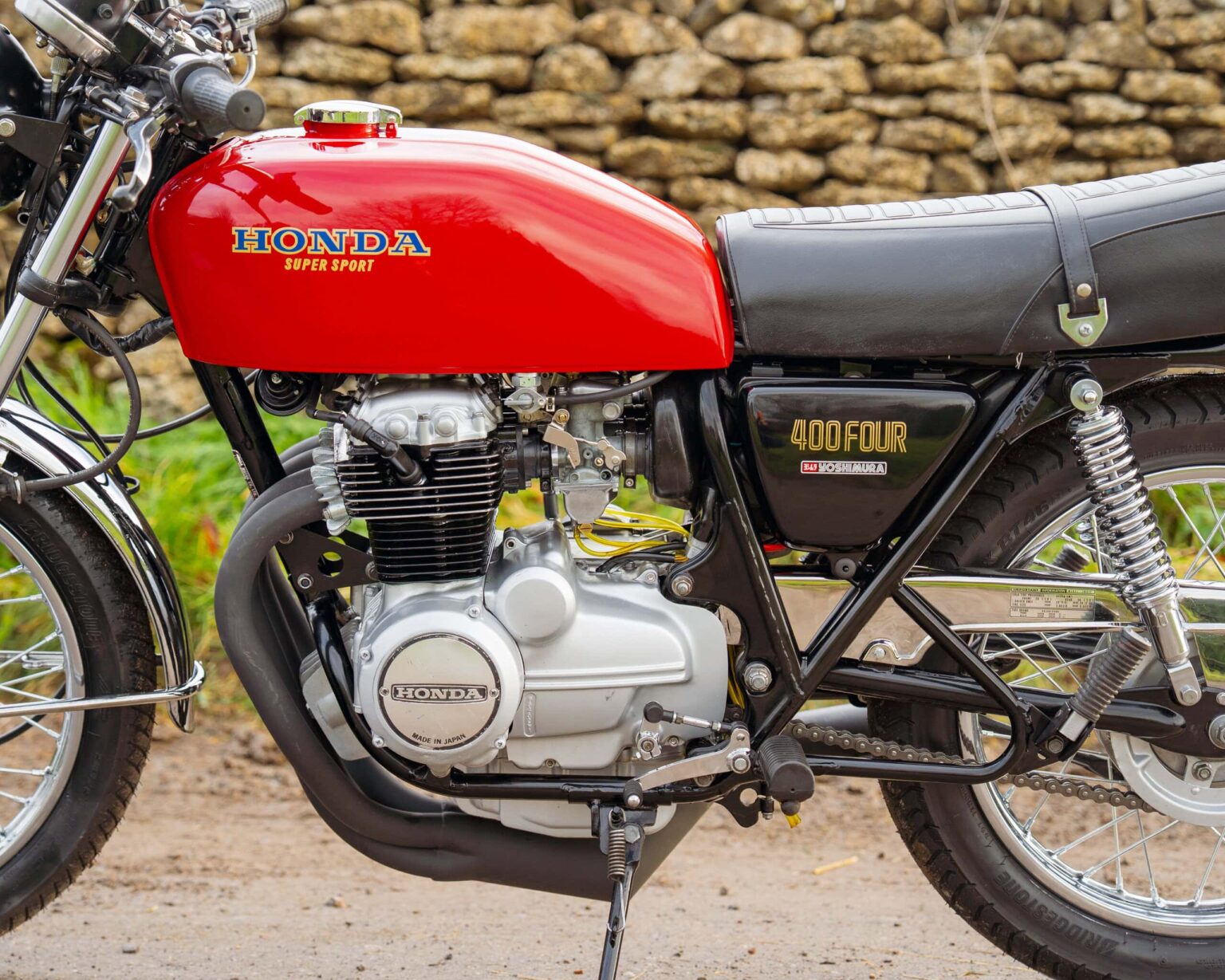 Honda Super Sport 400 Four vintage motorcycle for classic bike enthusiasts.